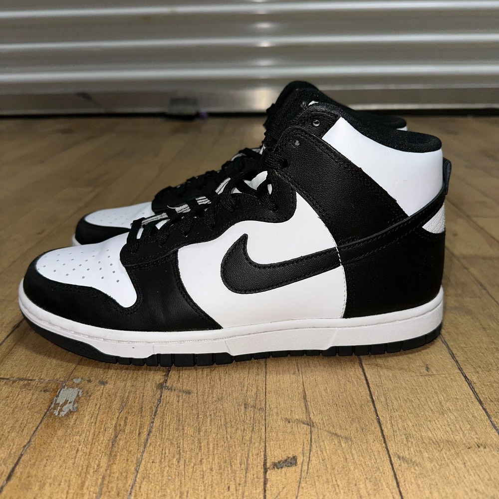 Nike Dunk High Panda Sneakers Men's Size 8.5 Black White Comfort Lace Up Walking - Picture 5 of 12
